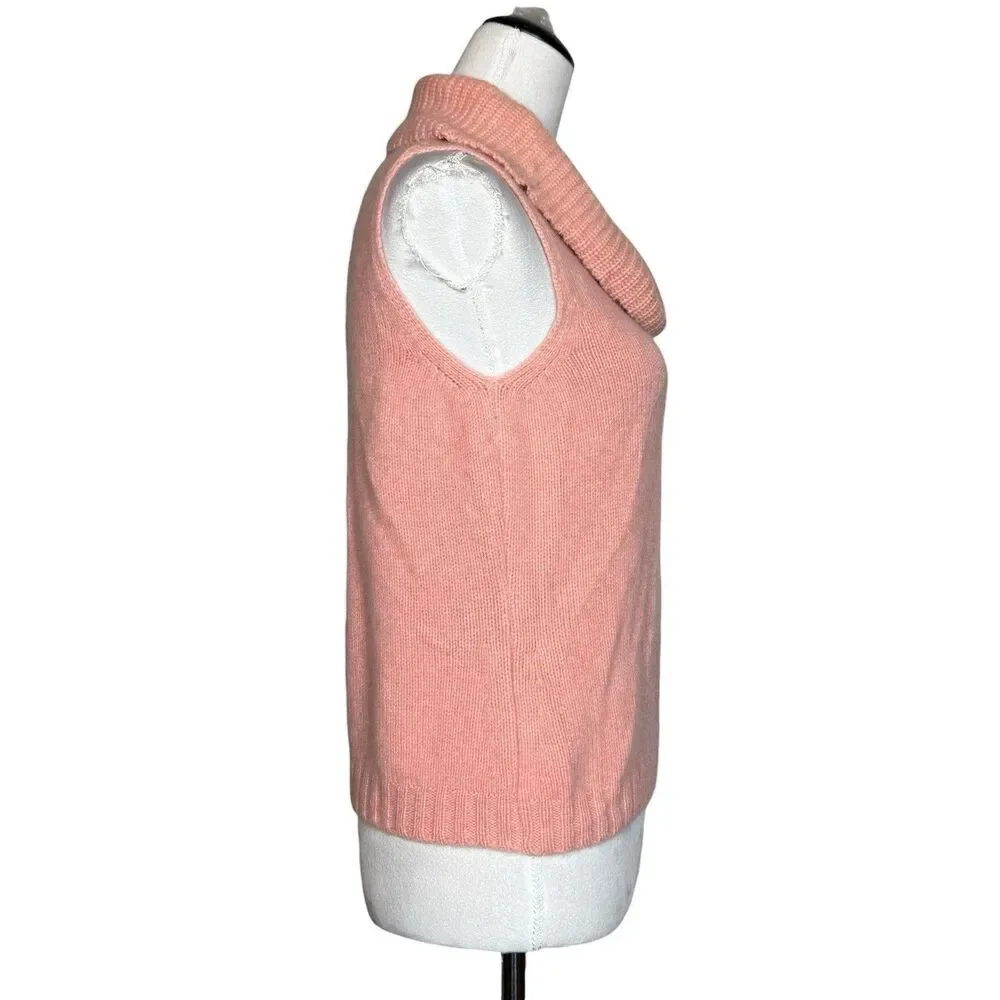 Cashmere Studio 100% Pure Cashmere Turtleneck Sweater No Size Pink Scotland Lux